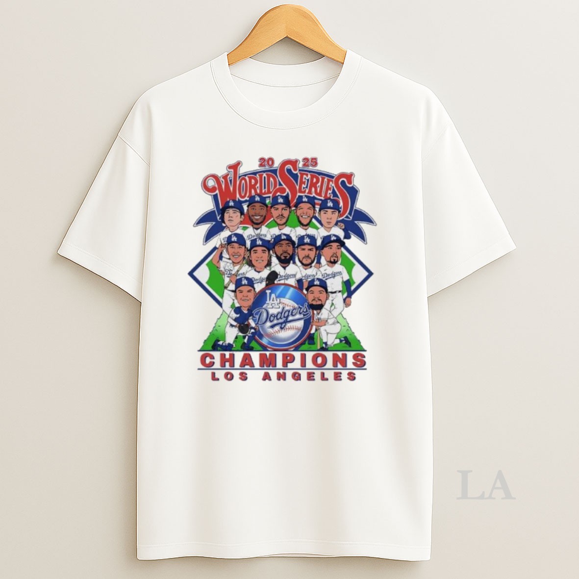 Original Los Angeles Dodgers 2025 World Series Champions Players Signatures Shirt