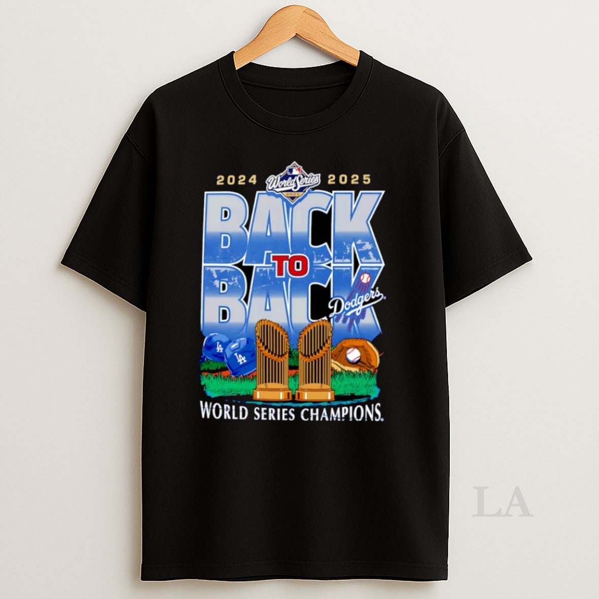 Original Los Angeles Dodgers 2025 Back To Back World Series Champions Trophies Shirt