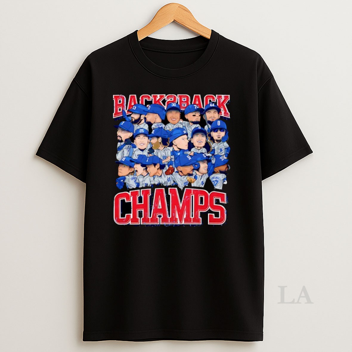 Original Los Angeles Dodgers Baseball Back 2 Back Champions 2025 Caricature Shirt