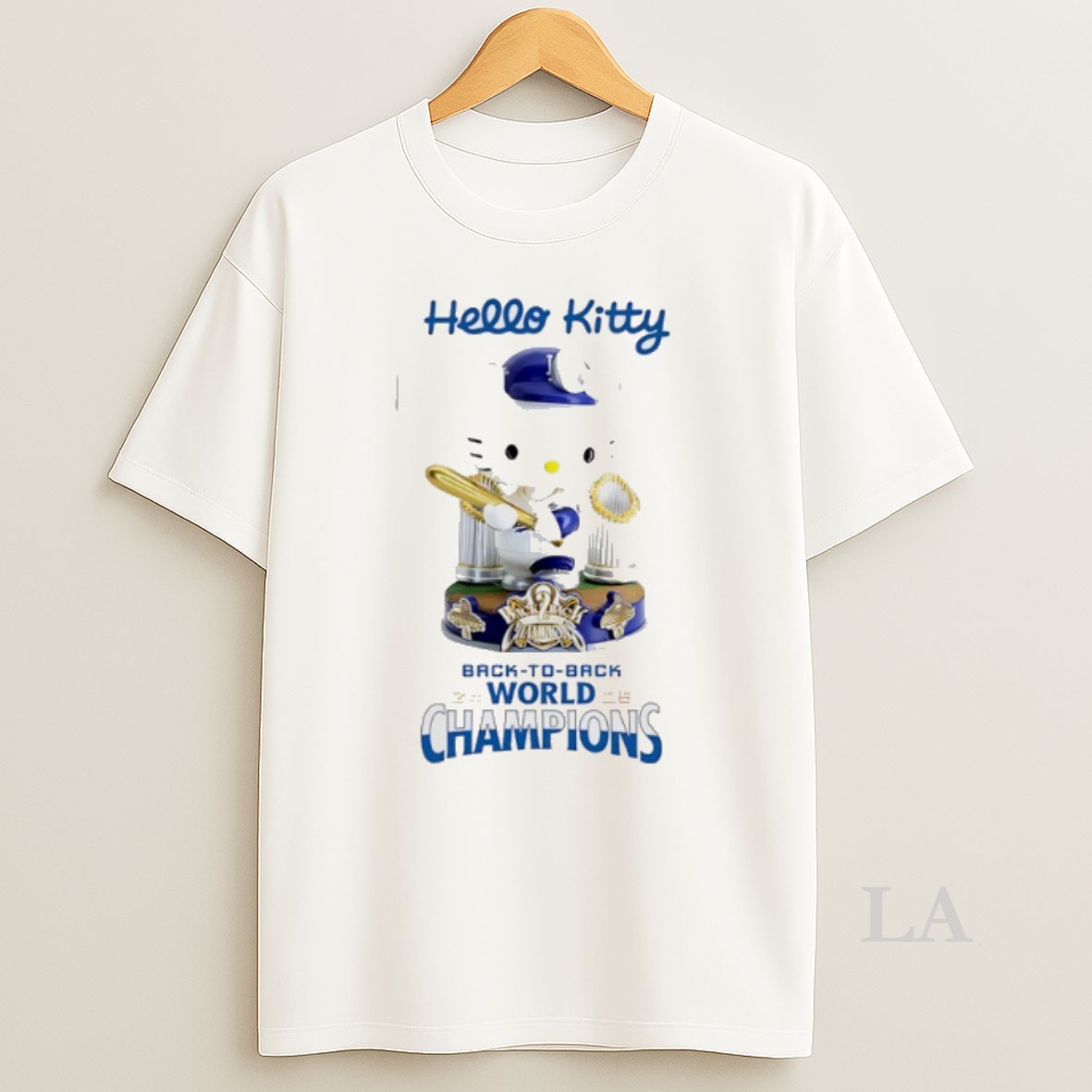 Original Los Angeles Dodgers X Hello Kitty 2025 World Series Back To Back Champions Shirt