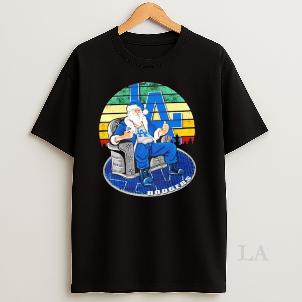 Original Los Angeles Dodgers X Santa Claus Christmas Vintage Shirt