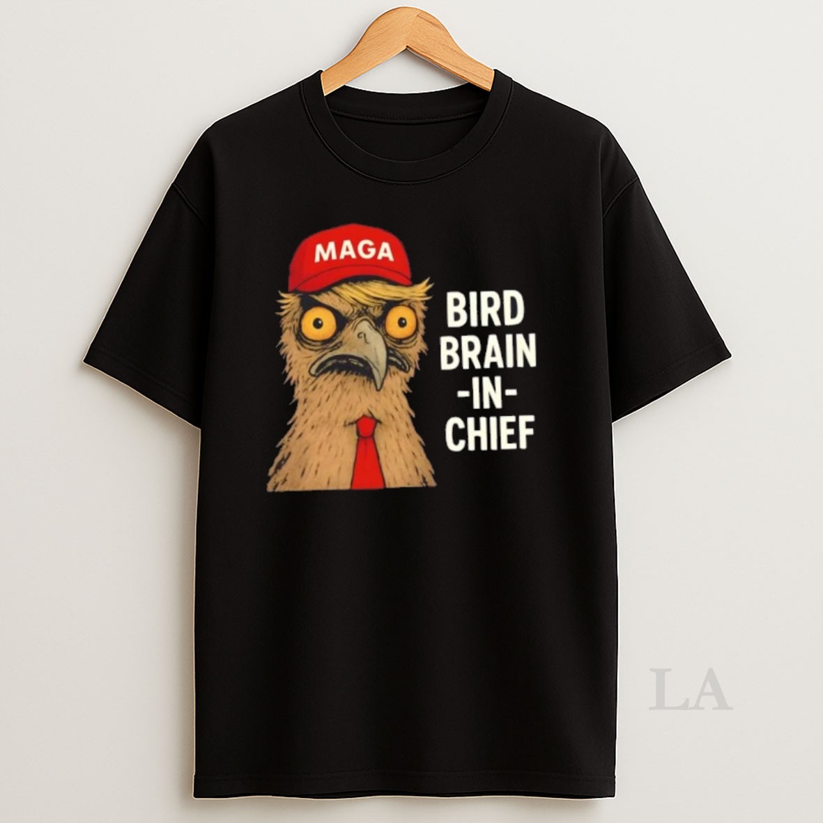 Original Maga Red Hat Bird Brain In Chief Shirt