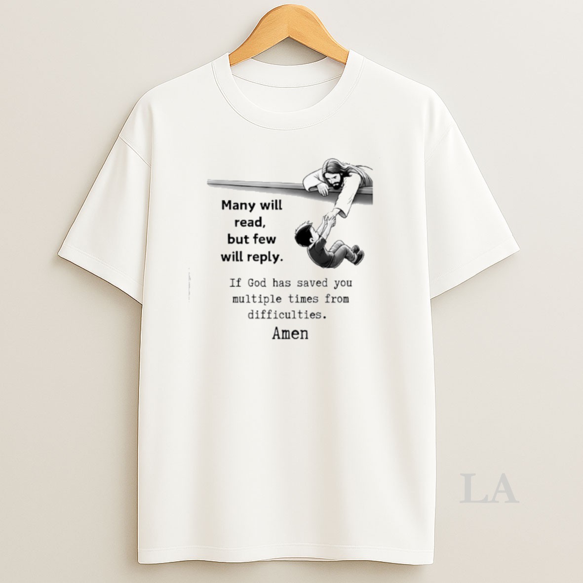 Original Many Will Read But Few Will Reply Amen Jesus Graphic Shirt