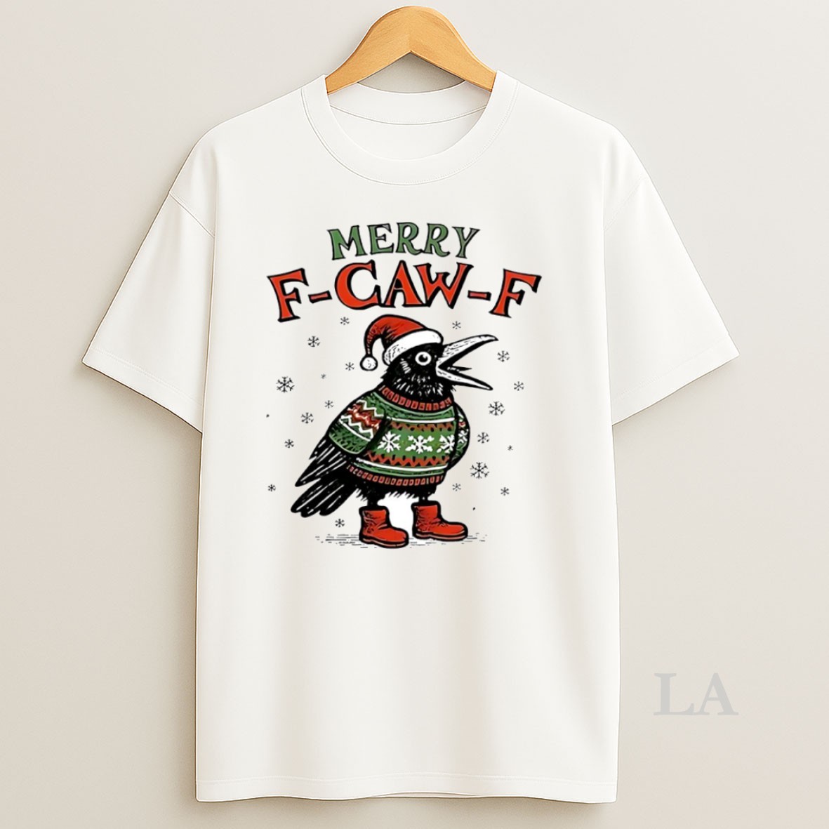 Original Merry F Caw F 2025 Christmas Circle Shirt