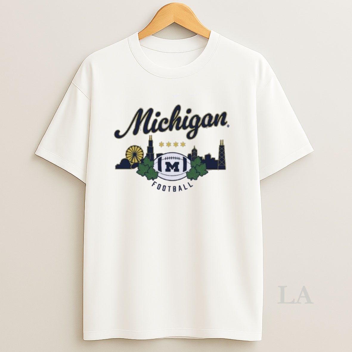 Original Michigan Wolverines Football Chicago Skyline Shirt