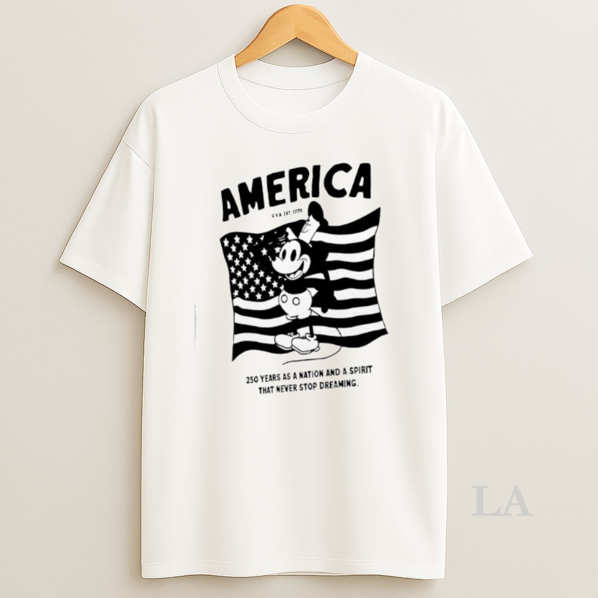 Original Mickey Mouse 250 Years As A Nation And A Spirit That Never Stop Dreaming Shirt