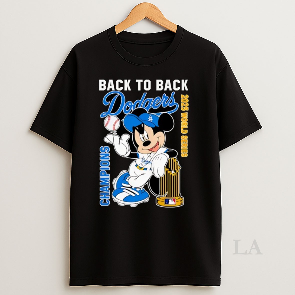 Original Mickey Mouse Los Angeles Dodgers Back To Back World Series 2025 Champions Signature Shirt