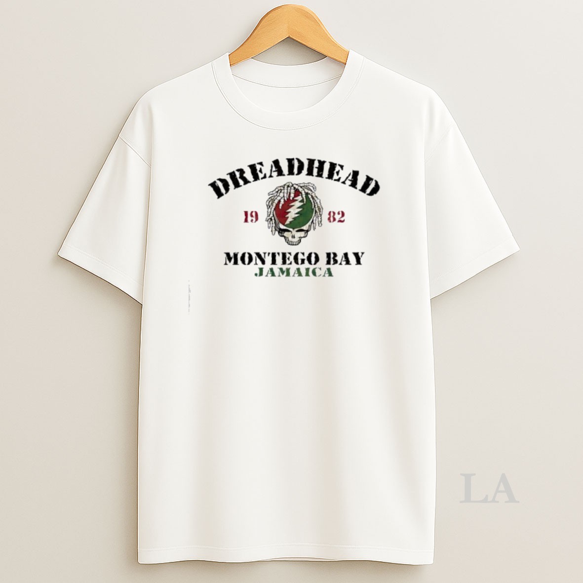 Original Montego Bay Jamaica Grateful Dead Dreadhead Steal Your Face Skull Shirt