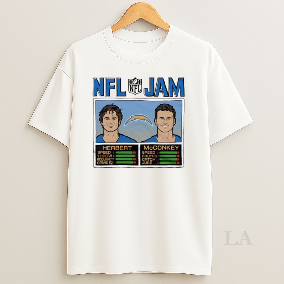 Original Nfl Jam Chargers Herbert And Mcconkey Los Angeles Chargers Shirt