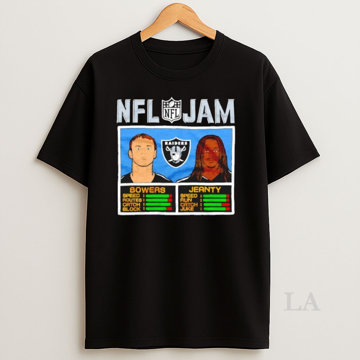 Original Nfl Jam Las Vegas Raiders Brock Bowers And Dylan Jeanty Shirt