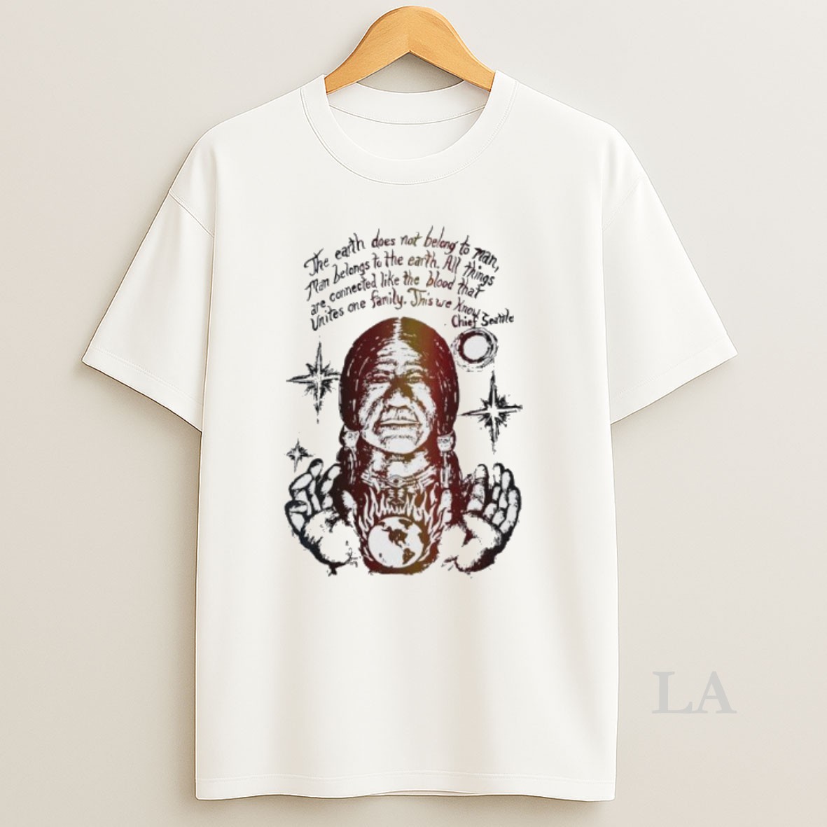 Original Native Americans The Earth Does Not Belong To Man Man Belongs To The Earth Shirt