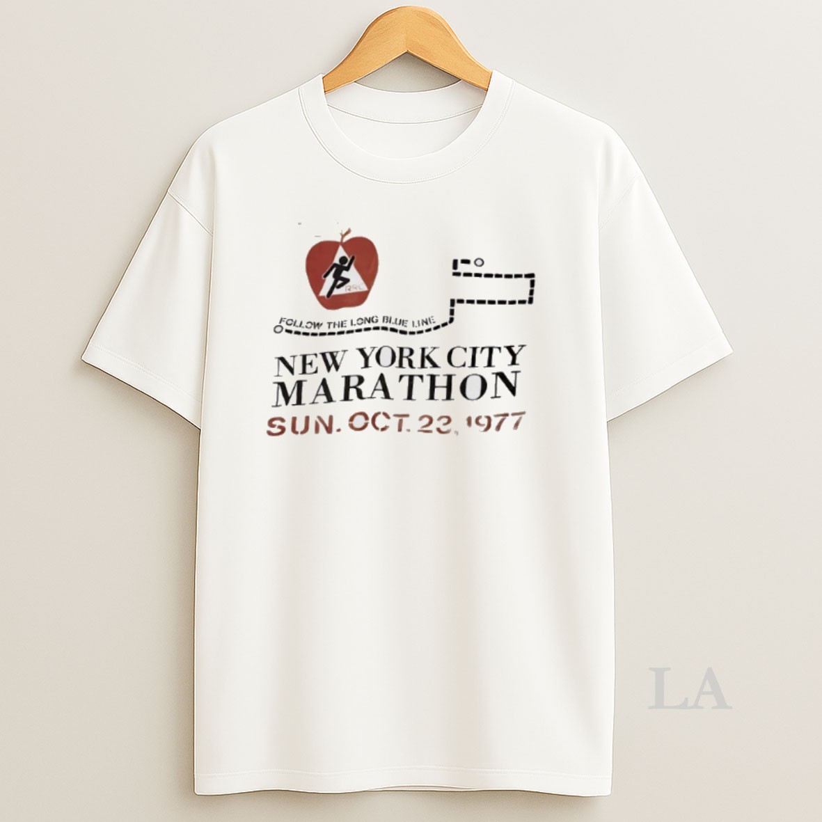 Original New York City Marathon Follow The Long Blue Line Shirt