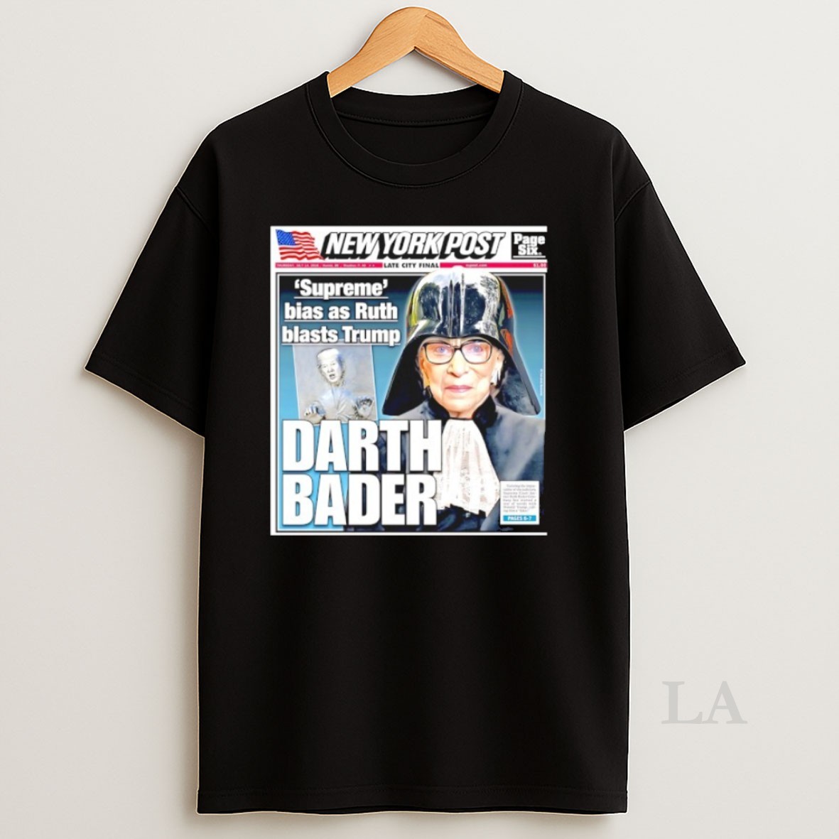 Original New York Post Darth Bader Suprem Bias As Ruth Blasts Trump Shirt