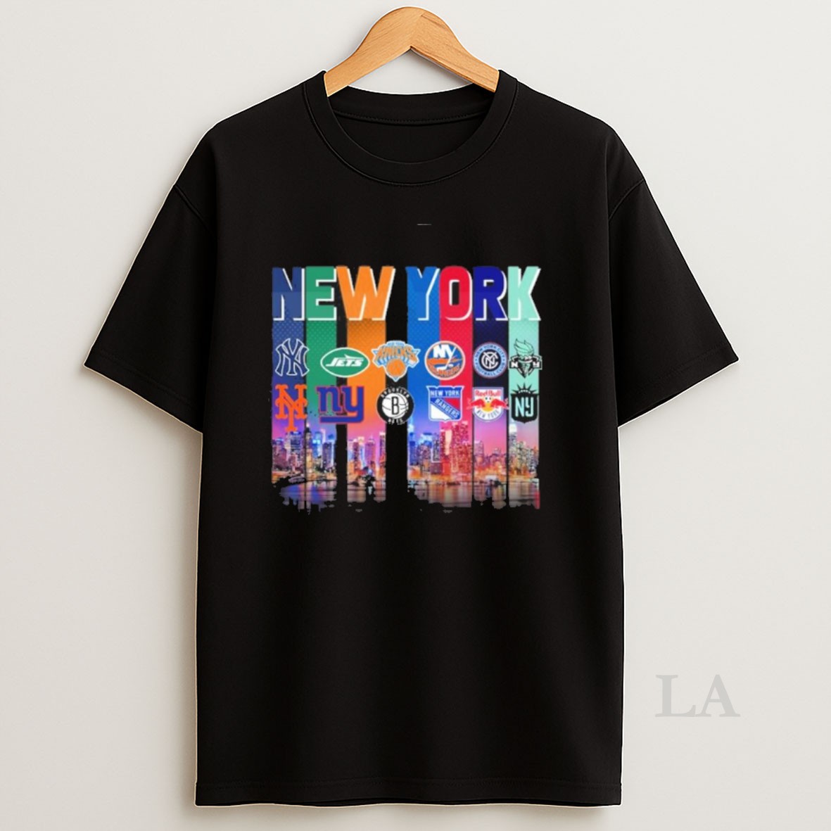 Original New York Sports Teams Logo 2025 Retro Skyline Shirt