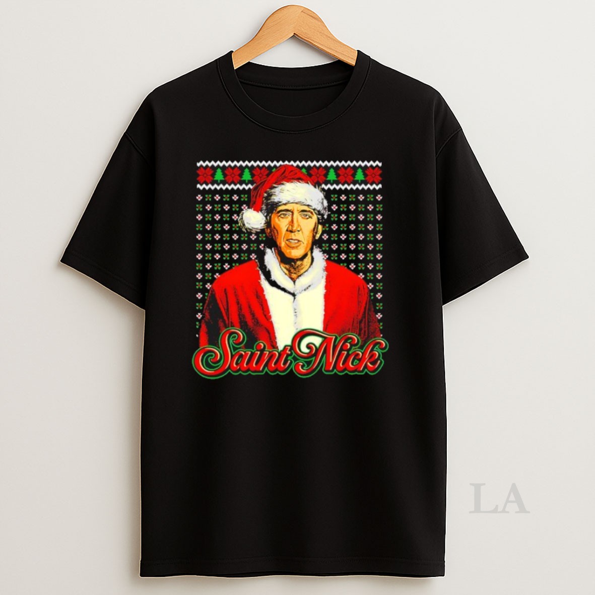 Original Nicolas Cage Saint Nick Ugly Christmas Shirt