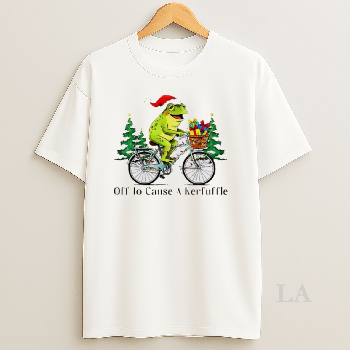 Original Off To Cause A Kerfuffle Frog Christmas Shirt