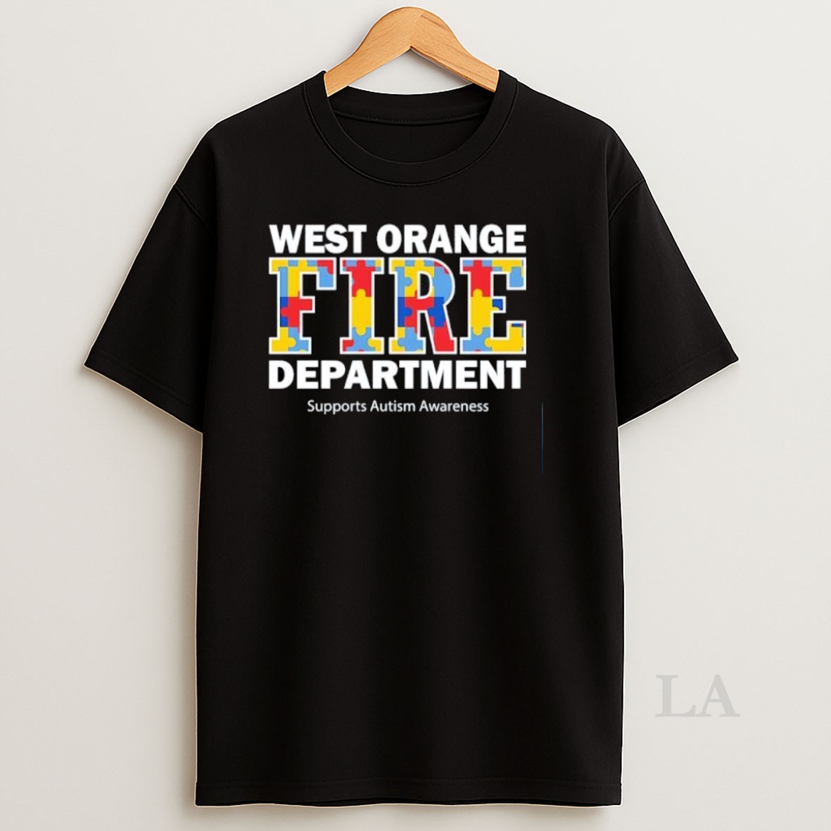 Original Orange Fire Department Supports Autism Awarenees Shirt