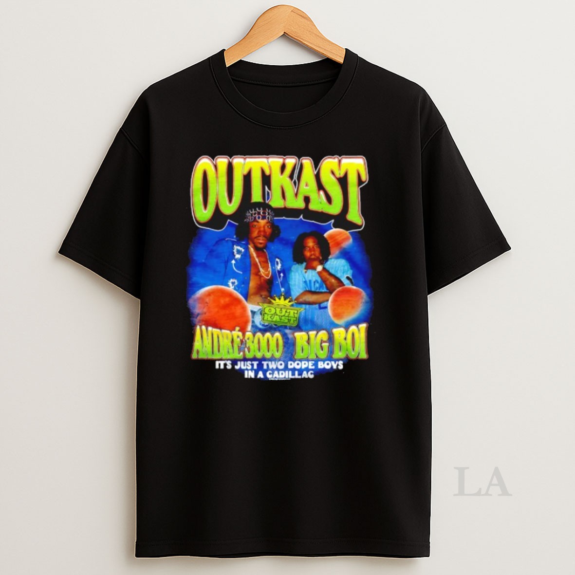 Original Outkast Andre 3000 Bigboi Its Juts Two Dope Boys In A Cadillac Shirt