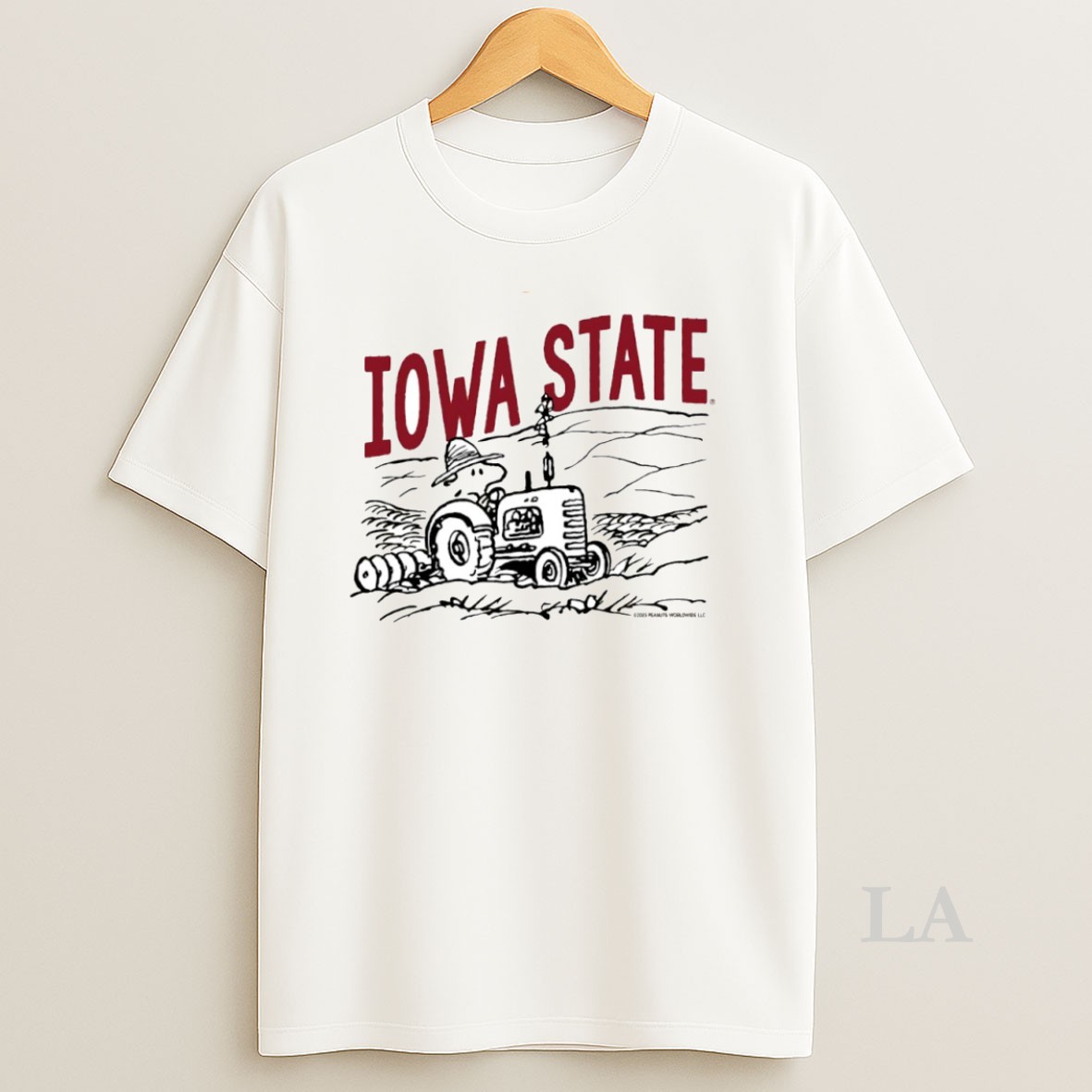 Original Peanuts X Iowa State Woodstock Farmer Circle Shirt
