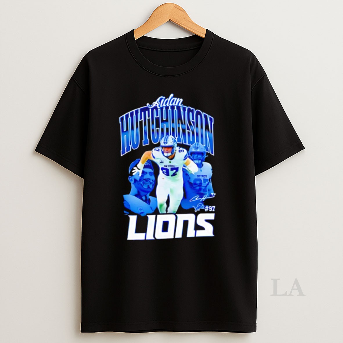 Original Premium Aidan Hutchinson 97 Detroit Lions Football Player Signature Shirt