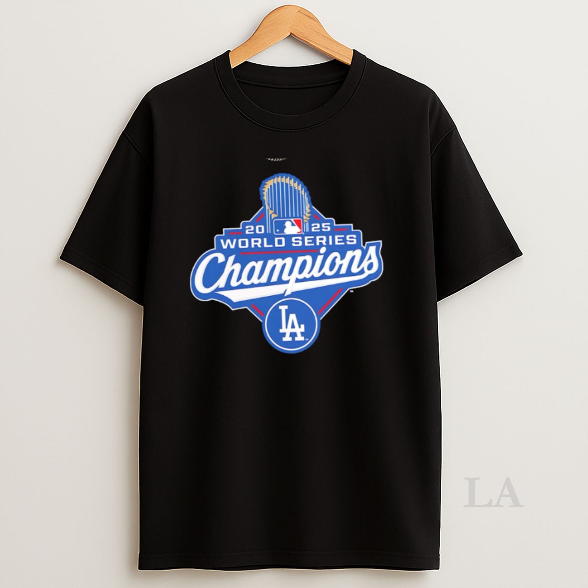 Original Premium Mens Los Angeles Dodgers 2025 World Series Champions Logo Shirt