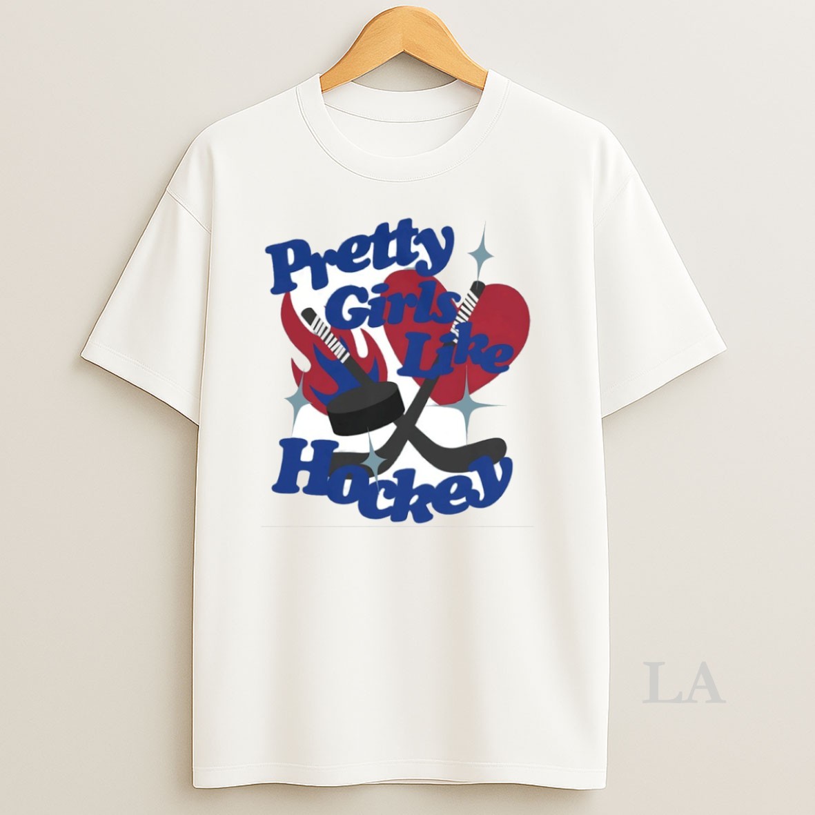 Original Pretty Girls Like Hockey Circle Shirt