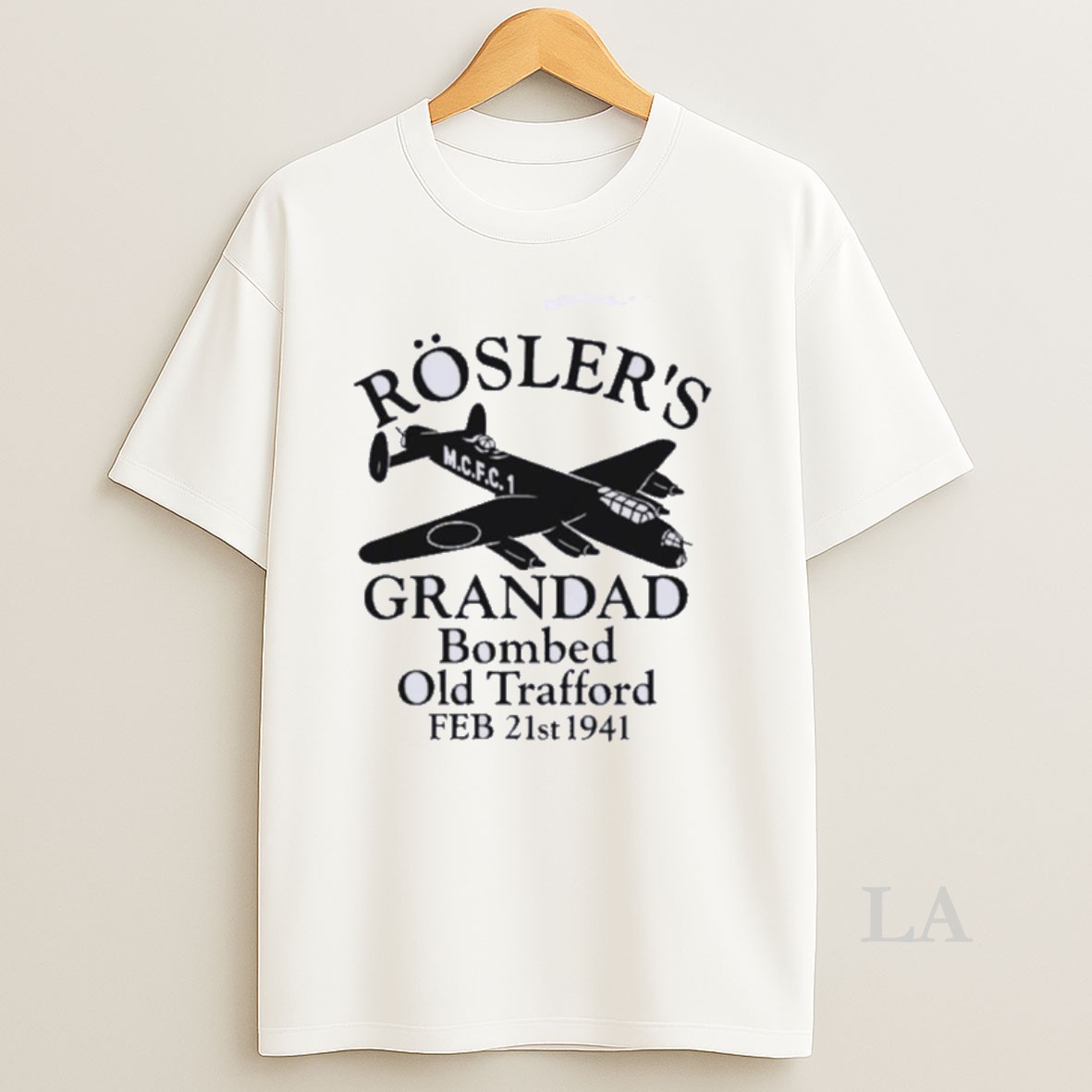 Original Roslers Grandad Bombed Old Trafford 1941 Manchester Football Shirt