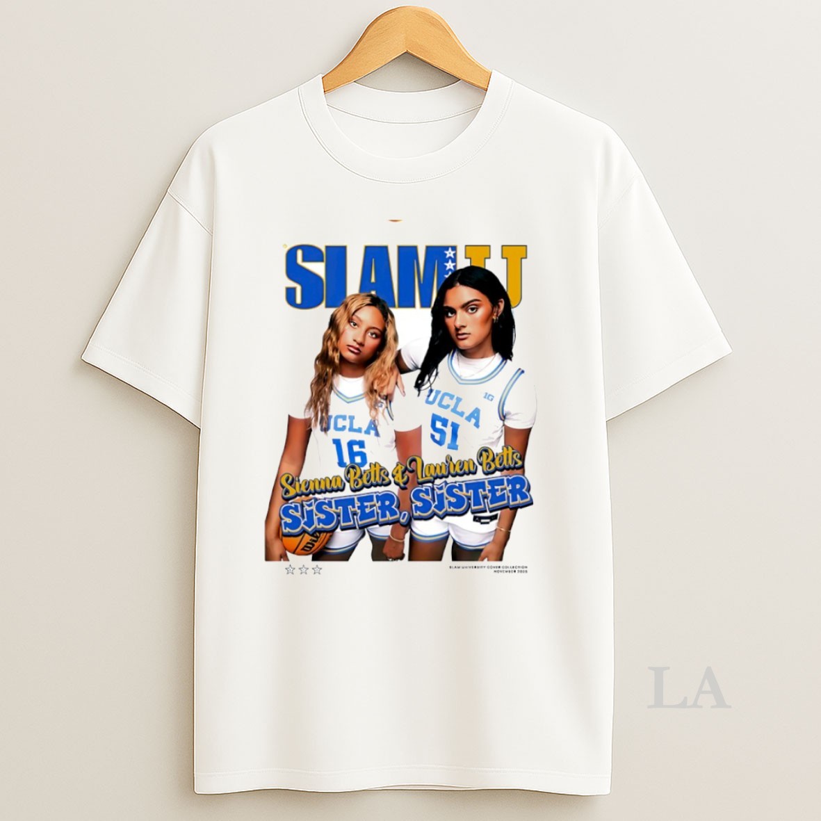 Original Slam Ucla Sienna Betts And Lauren Betts Sisters Sisters Circle Shirt