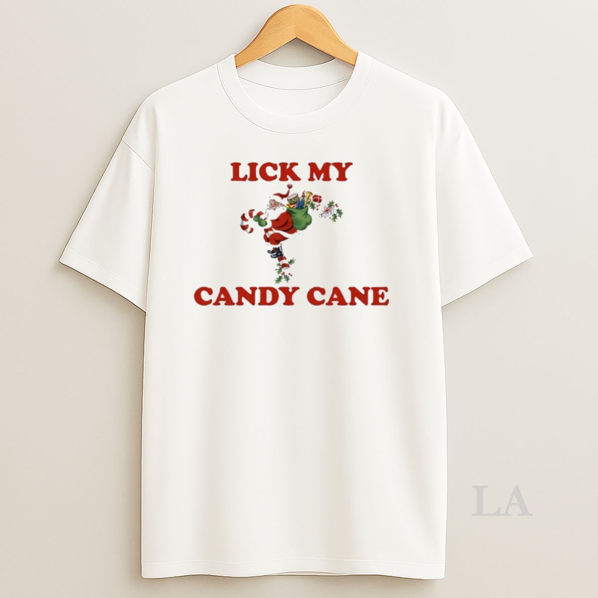 Original Santa Claus Christmas Lick My Candy Cane Shirt