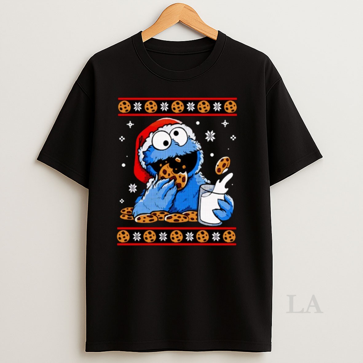 Original Santa Hat Cookie Monster Ugly Christmas 2025 Shirt