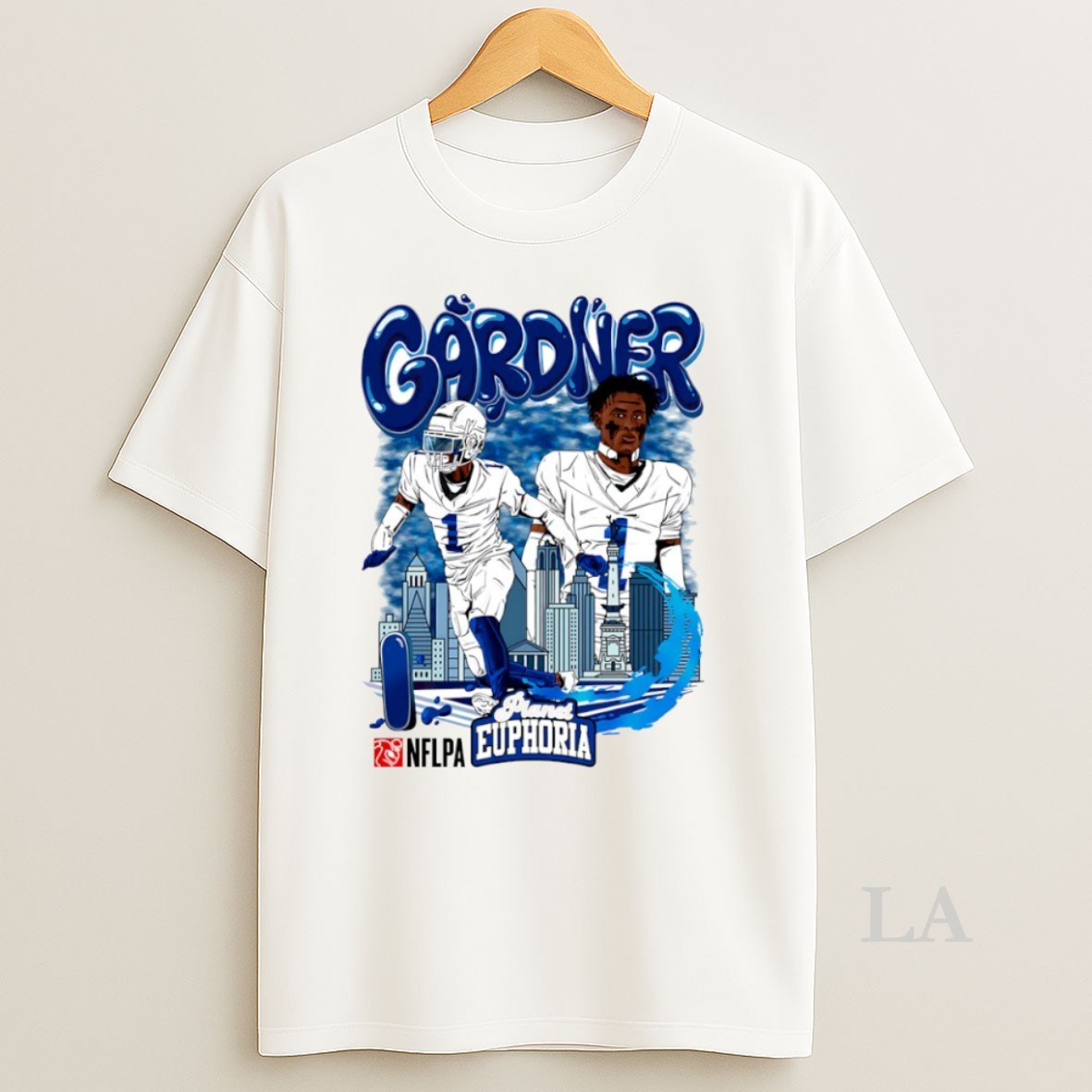 Original Sauce Gardner 1 Indianapolis Colts Football Skyline Comic Circle Shirt