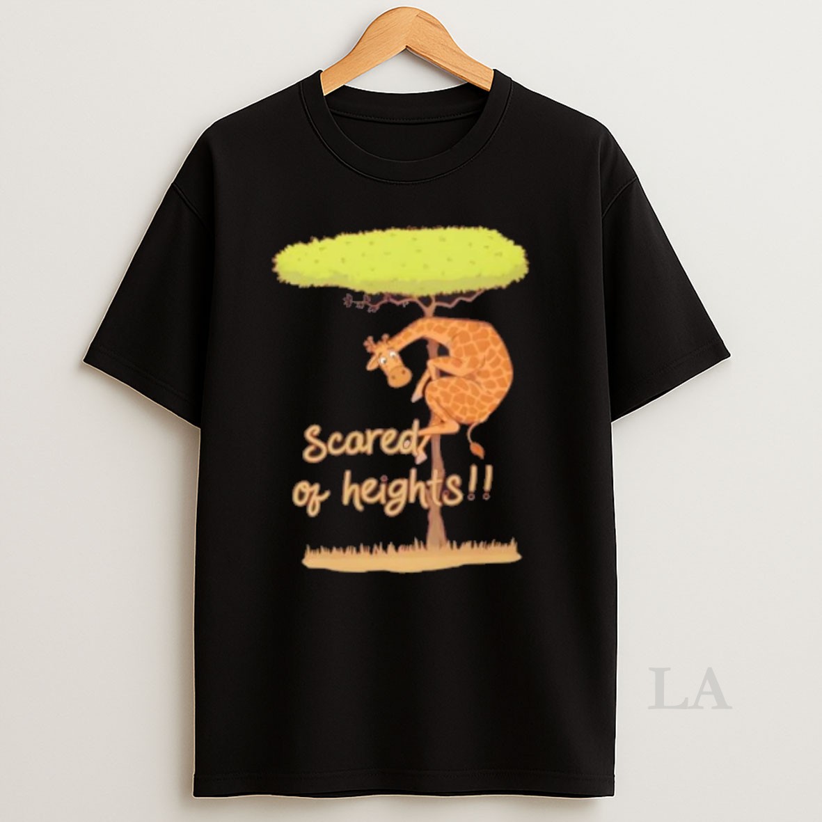 Original Scared Of Heights Giraffe Animal Shirt