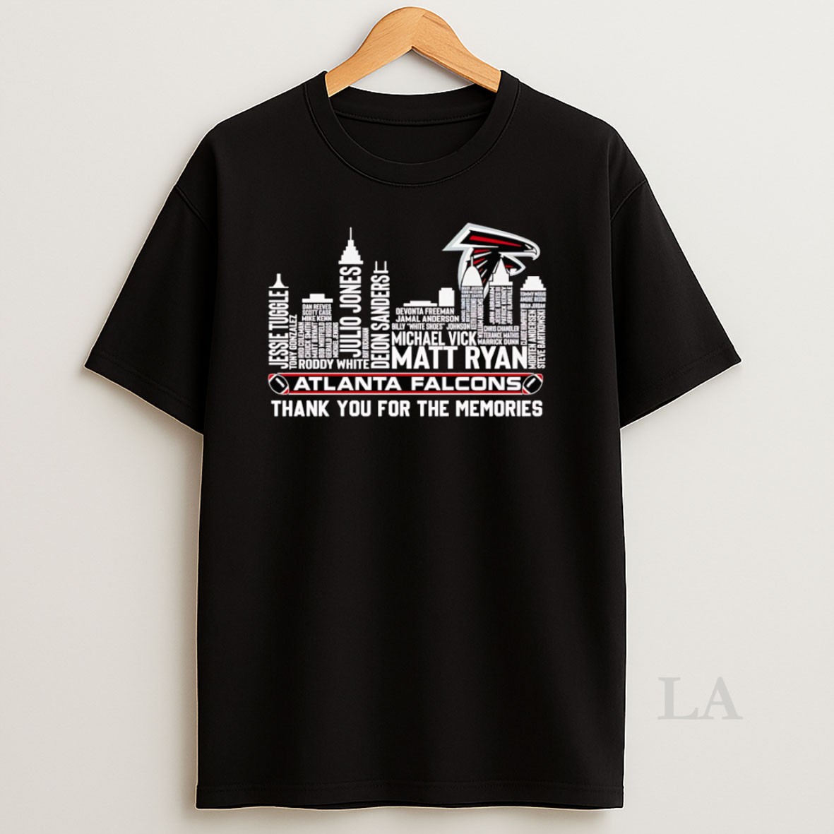 Original Skyline Name Atlanta Falcons Thank You For The Memories Shirt
