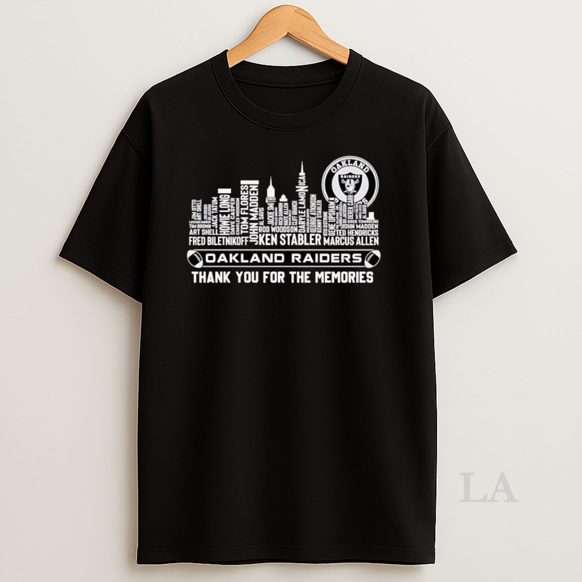 Original Skyline Name Oakland Raiders Thank You For The Memories Shirt