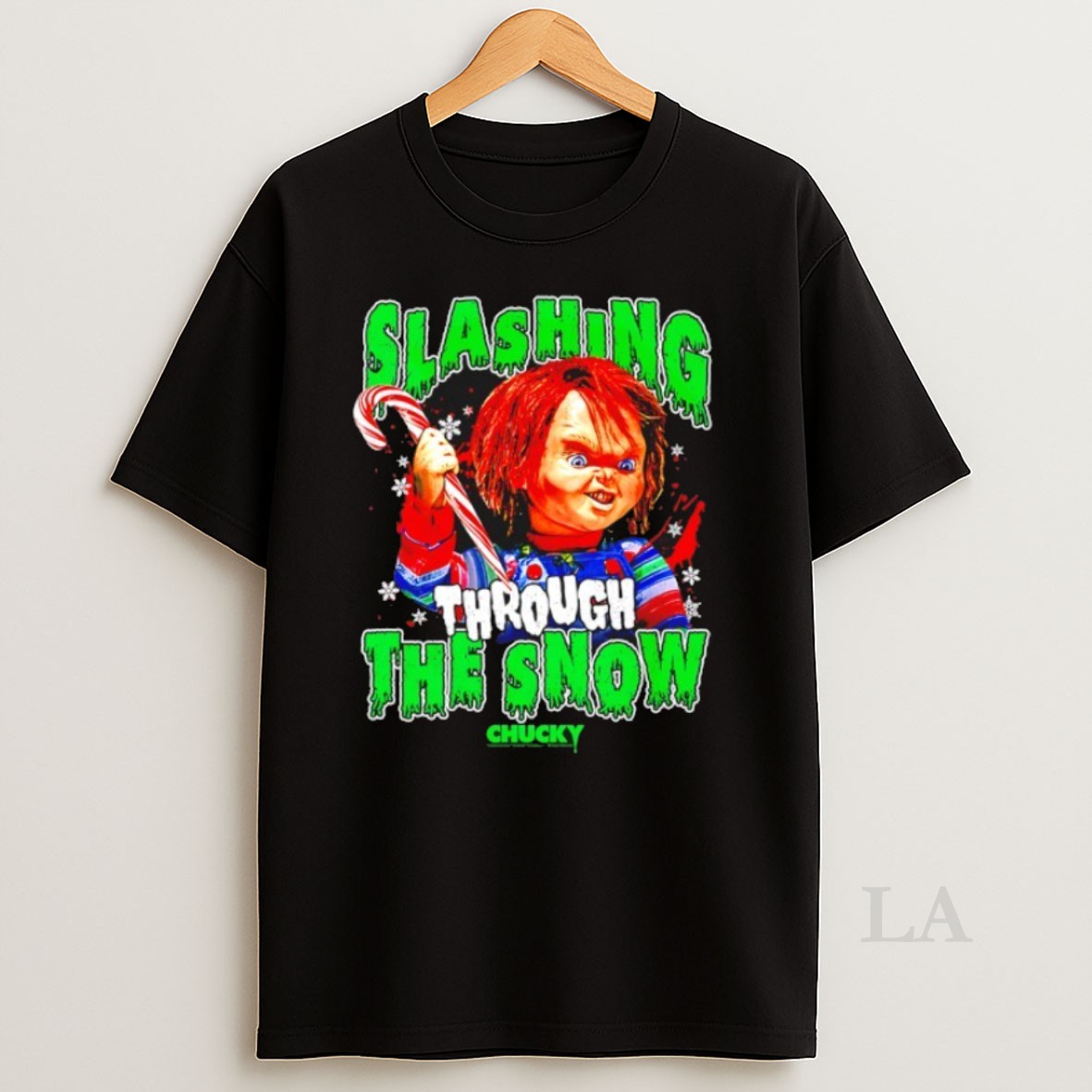 Original Slashing Through The Snow Chucky Christmas Shirt