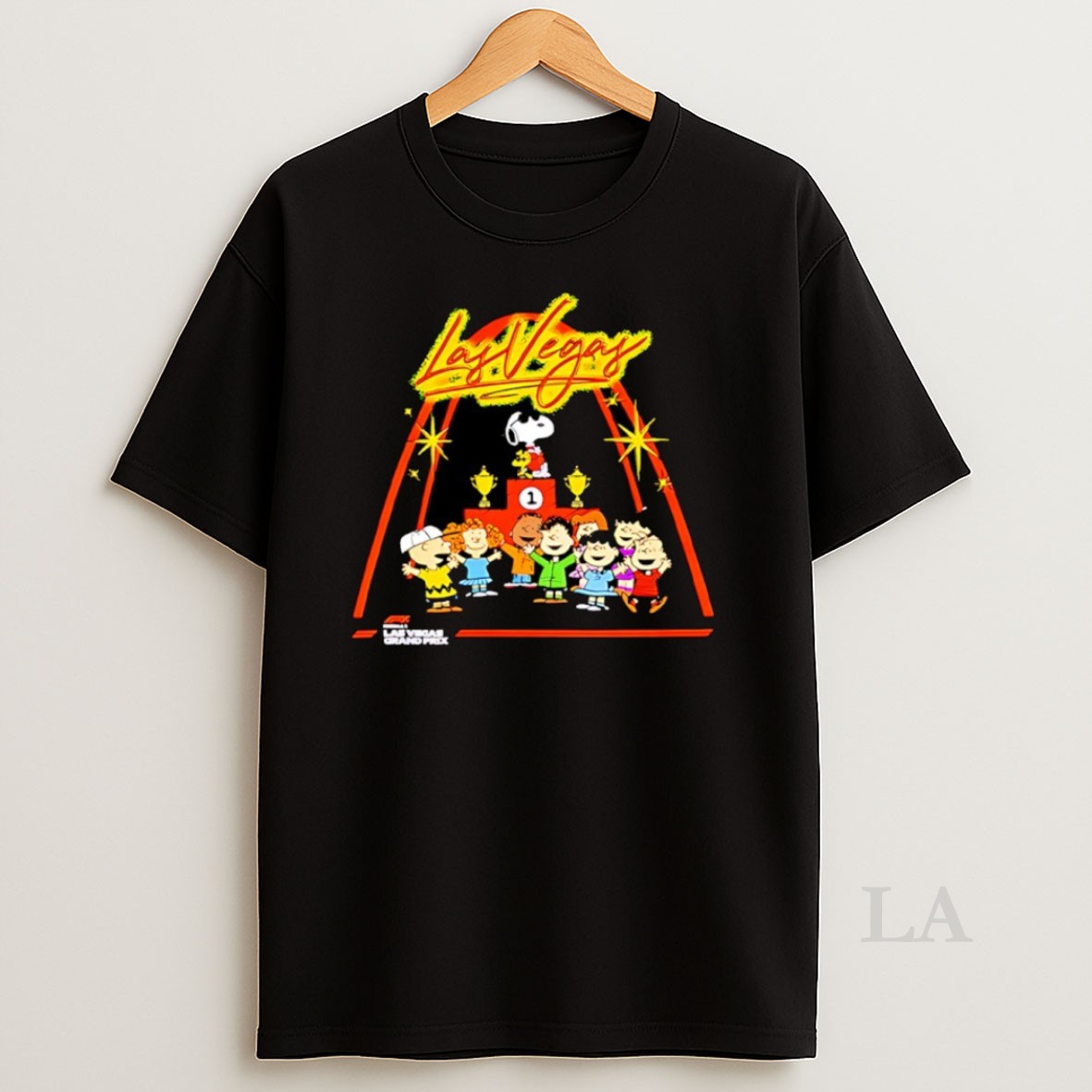 Original Snoopy And Peanuts Las Vegas Grand Prix Podium Formula 1 Shirt