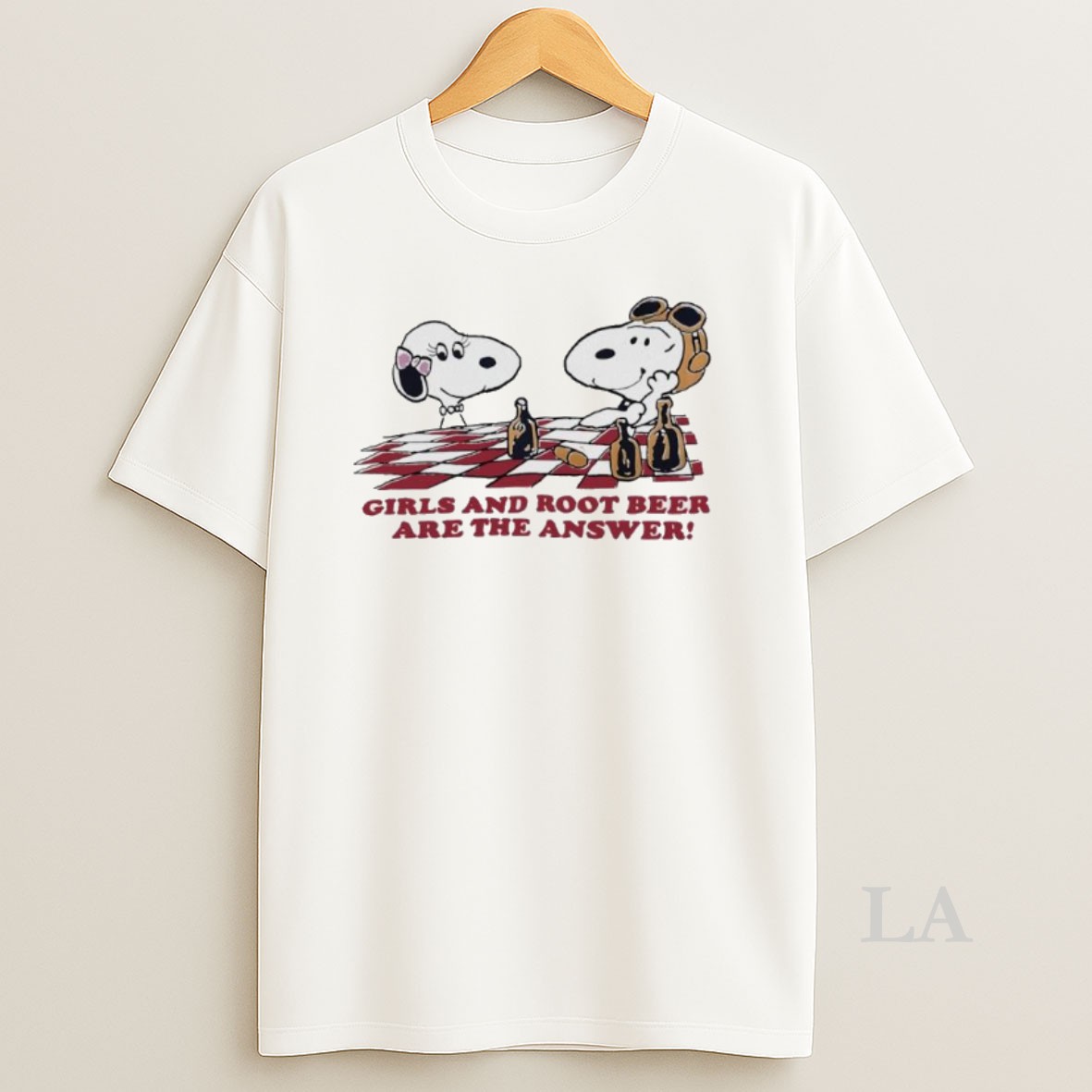 Original Snoopy Girls And Root Beer Are The Answer Shirt