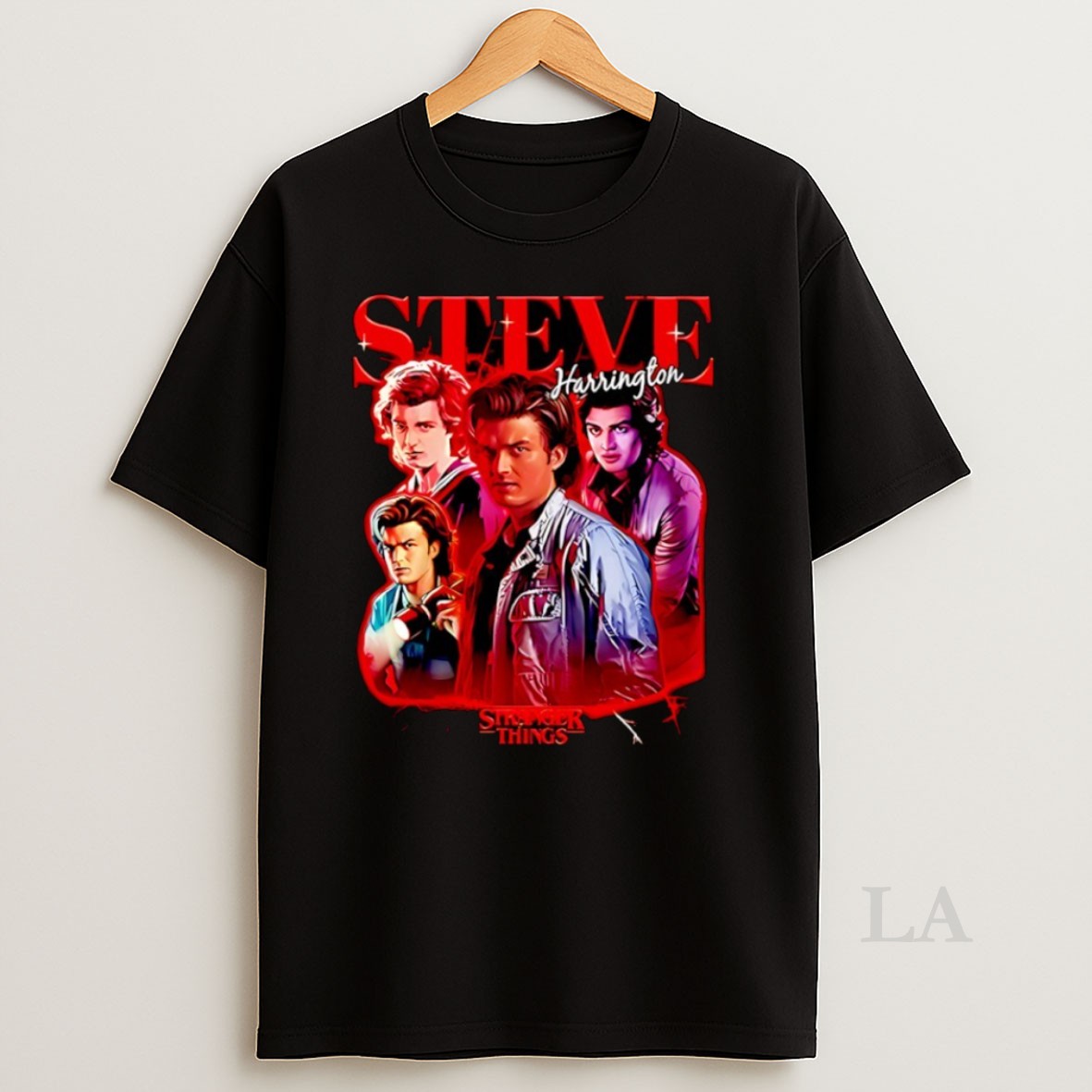 Original Stranger Things Steve Harrington Signature Graphic Shirt