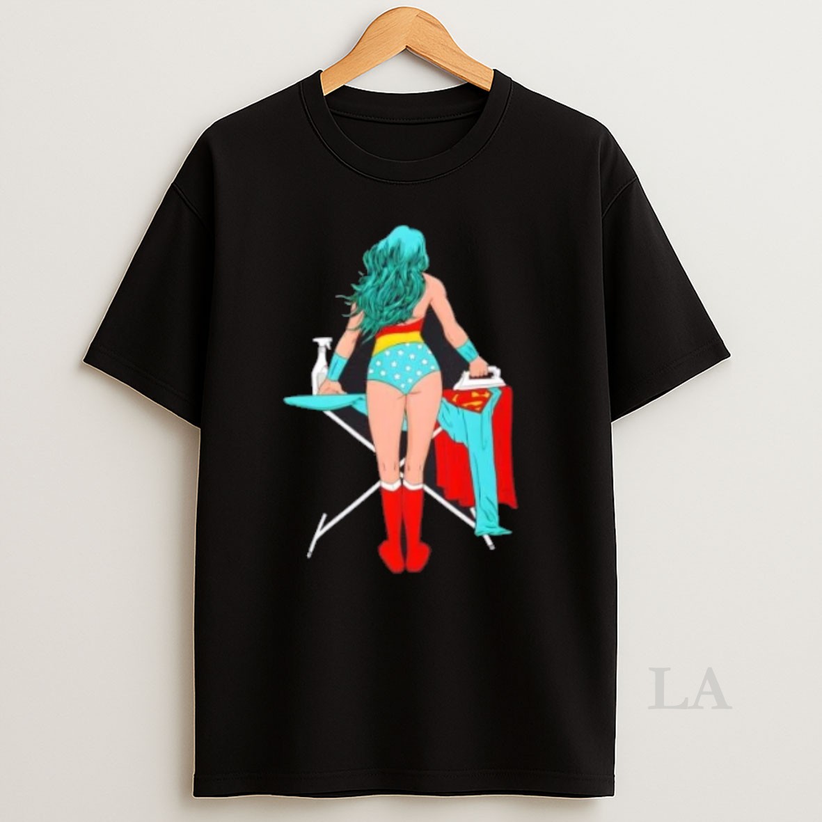 Original Superhero Ironing Retro Comic Shirt