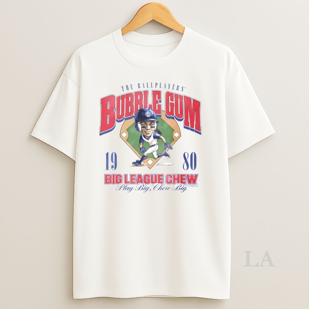 Original The Ballplayers Bubble Gum 1980 Big League Chew Circle Shirt