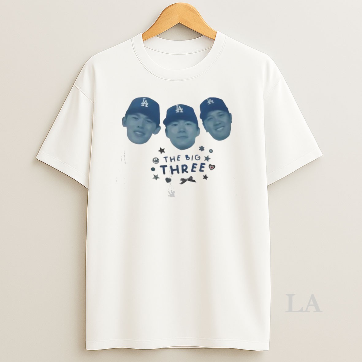 Original The Big Three Shohei Ohtani Yoshinobu Yamamoto And Roki Sasaki Los Angeles Dodgers Players Shirt
