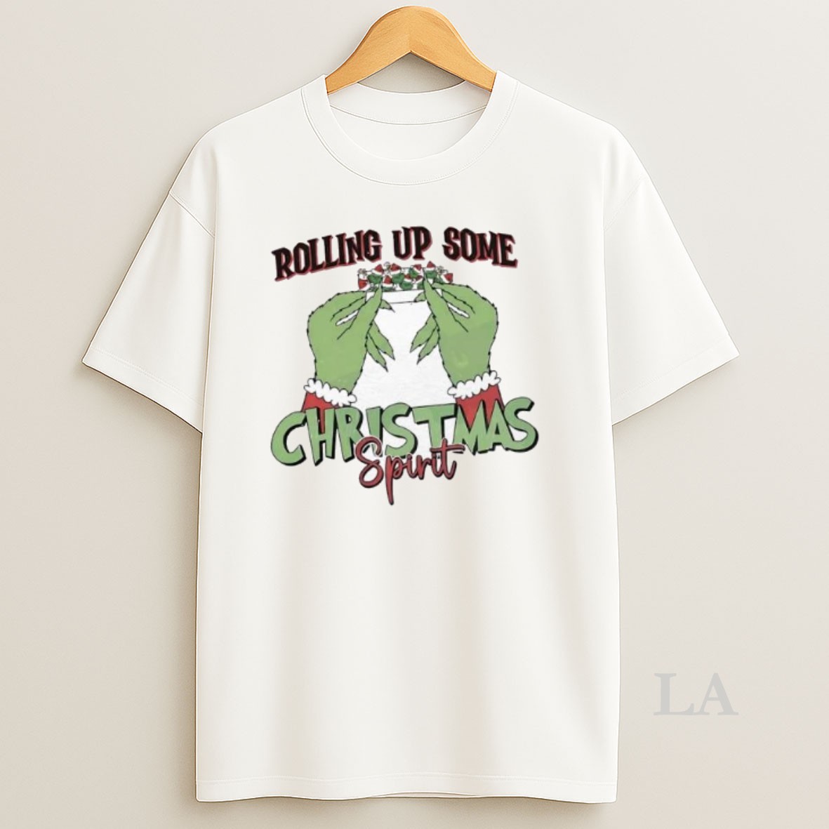 Original The Grinch Rolling Up Some Christmas Spirit Shirt