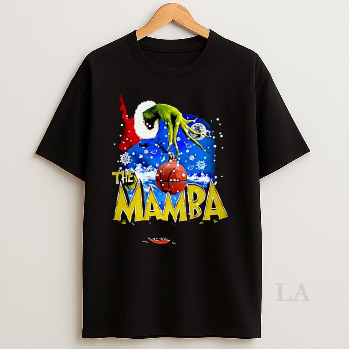 Original The Mamba Grinch Hand Bauble Basketball Christmas Shirt