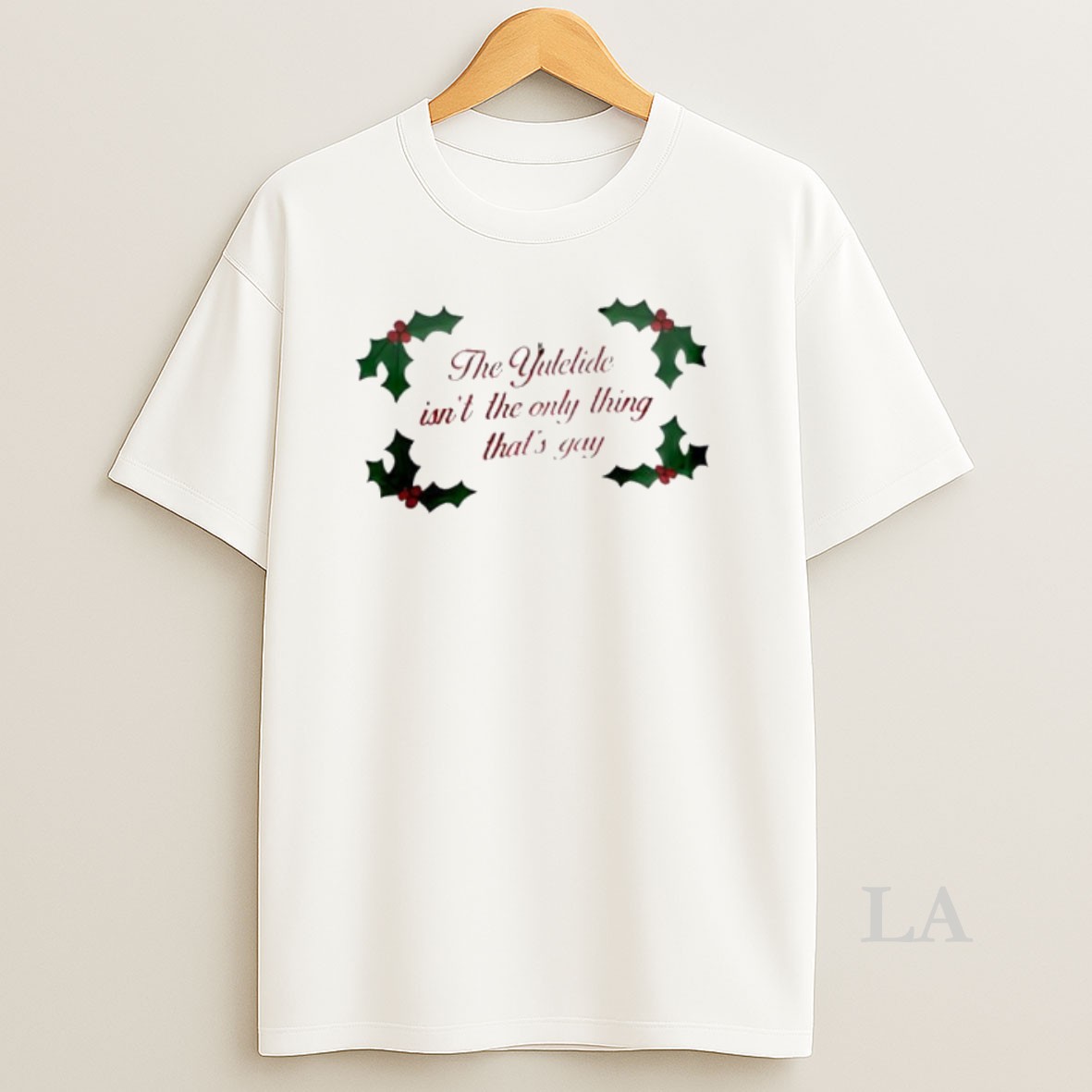 Original The Yuletide Isnt The Only Thing Thats Gay Christmas Berries Shirt