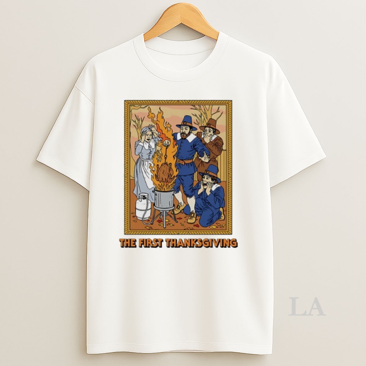 Original The First Thanksgiving Graphic Art Shirt