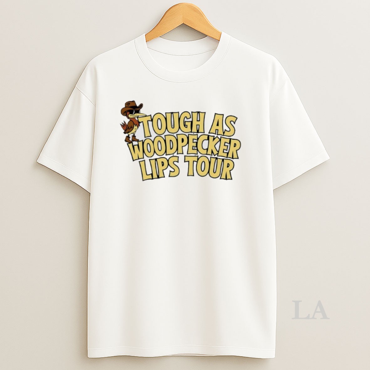 Original Tough As A Woodpecker Lips Tour Shirt