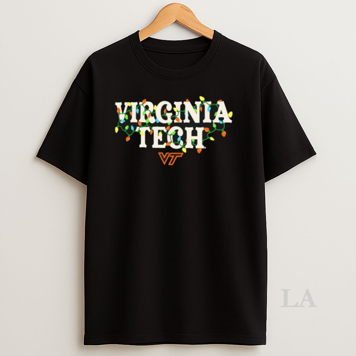 Original Virginia Tech Hokies String Lights Christmas Shirt