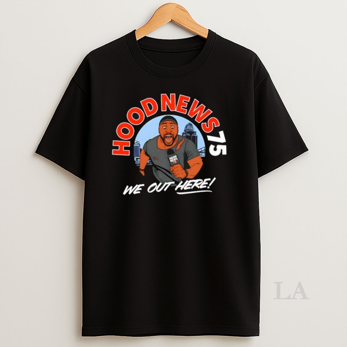 Original We Out Here Hood News 75 Shirt