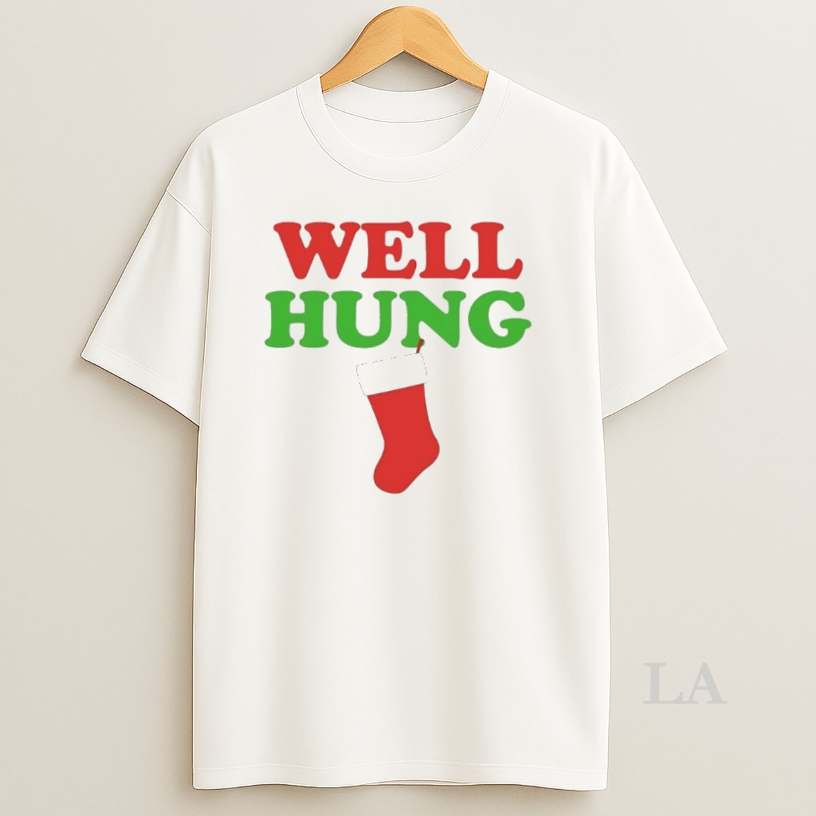 Original Well Hung Christmas Stockings Shirt