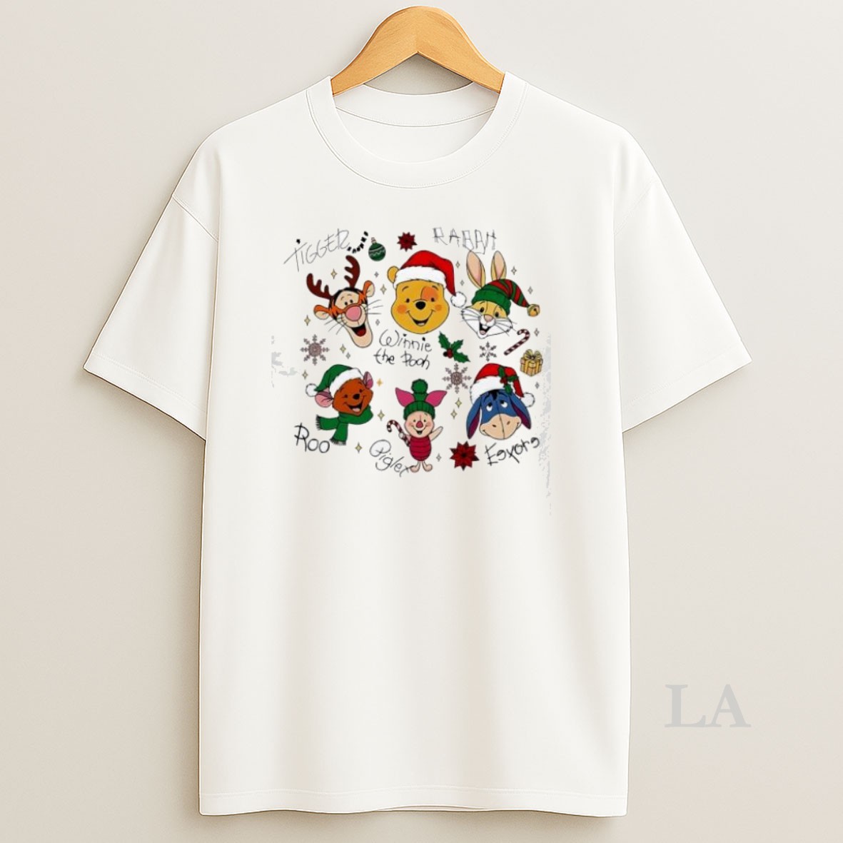 Original Winnie The Pooh And Christmas Too Beautiful Cartoon Shirt